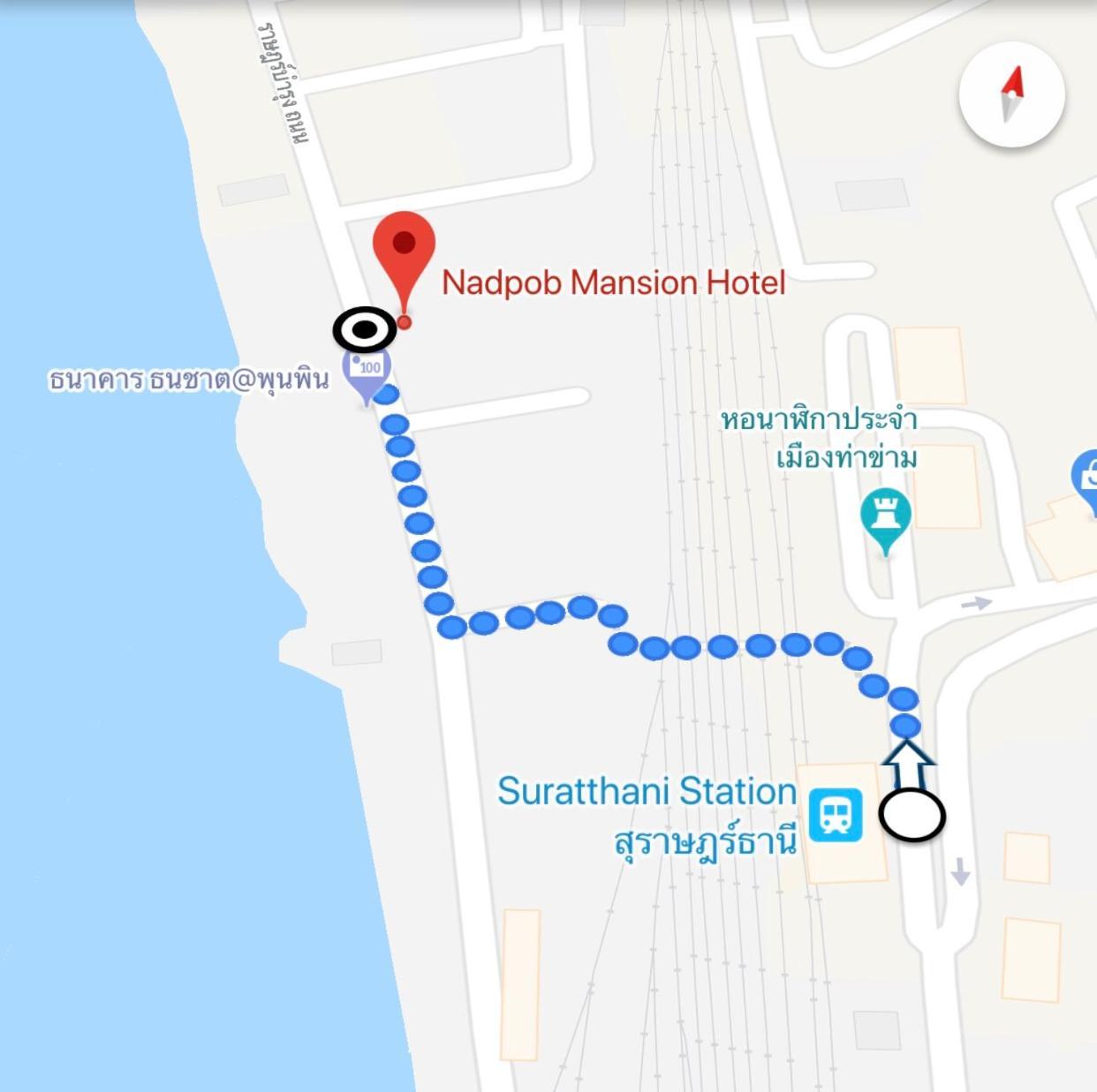 Nadpob Mansion Hotel Surat Thani Buitenkant foto
